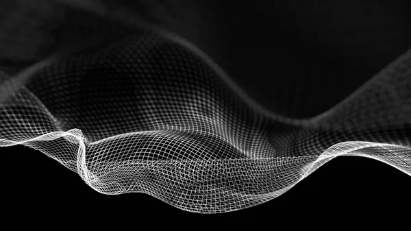 3D soyut dalga yapısı bilimsel arka plan resmi