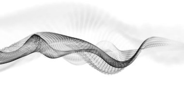 3D soyut dalga yapısı bilimsel arka plan resmi