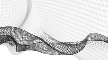 3D soyut dalga yapısı bilimsel arka plan resmi