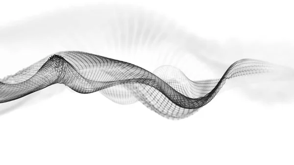 3d иллюстрация абстрактной структуры волн научный фон — стоковое фото