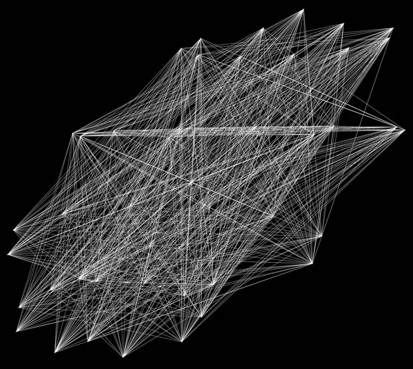 幾何学的な方式の接続構造の 3 d 図 — ストック写真