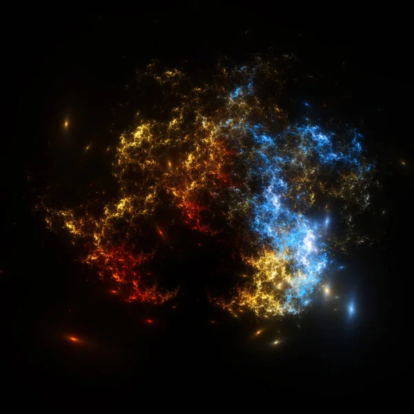 Absztrakt fraktál illusztráció úgy néz ki, mint a galaxisok — Stock Fotó