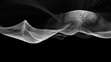 3D soyut dalga yapısı bilimsel arka plan resmi