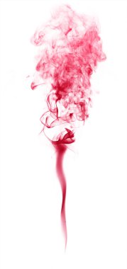 Renkli fantezi beyaz arka plan üzerinde duman