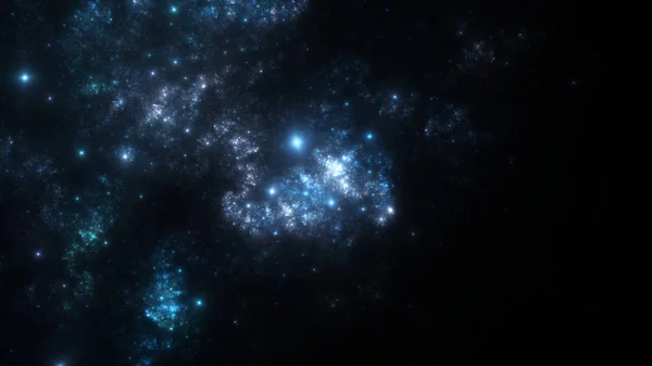 Ilustração fractal abstrato se parece com galáxias — Fotografia de Stock