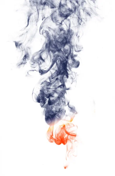 Barevné fantasy kouře na bílém pozadí — Stock fotografie