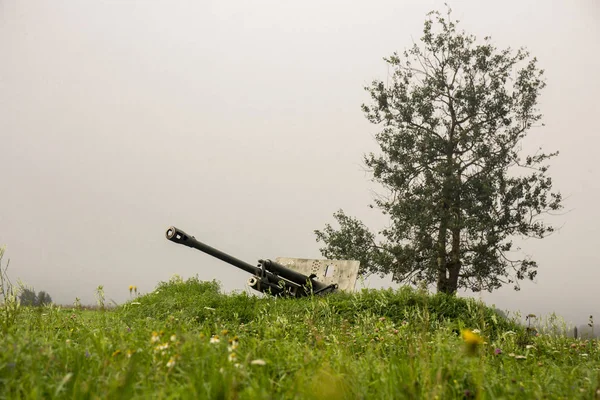 Wereldoorlog twee Sovjet militaire kanon — Stockfoto