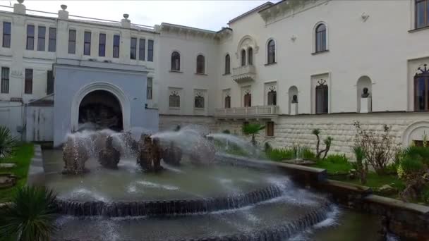 Vue sur fontaine de ville — Video