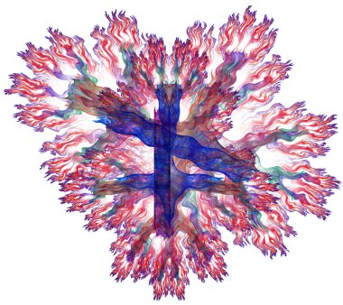 renkli soyut fraktal illüstrasyon