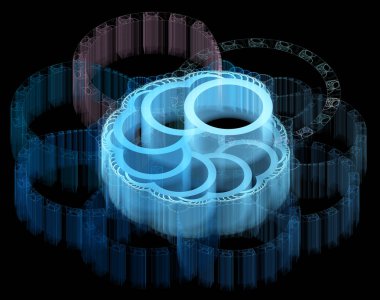 Yaratıcı tasarım için soyut fraktal çizim