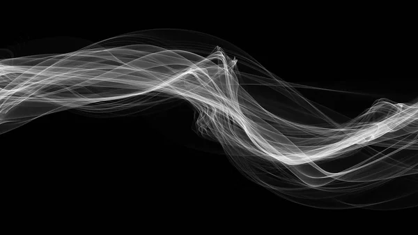 Vit 3d utsmält vågorna ser ut som rök — Stockfoto