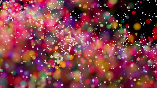 Beautiful colorful bokeh blurred background defocused lights — Stock Photo, Image