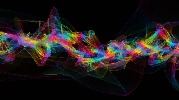 3d ilustración de olas de colores parecen humo — Foto de Stock