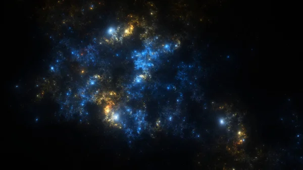 Soyut fraktal illüstrasyon galaksi gibi görünüyor.