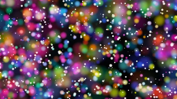 Beautiful colorful bokeh blurred background defocused lights — Stock Photo, Image
