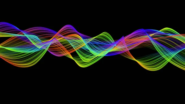 Renkli dalgalar göz duman gibi 3D çizimi — Stok fotoğraf