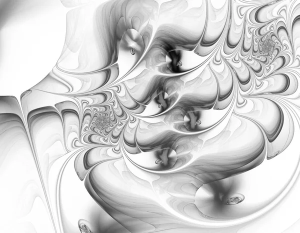 Monokrom abstrakt fractal illustration — Stockfoto