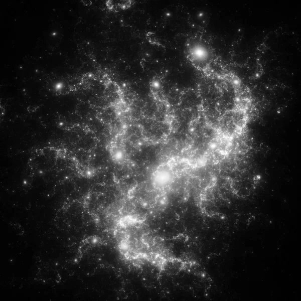 抽象的分形图解看起来像星系 — 图库照片