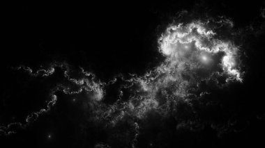 Soyut fraktal illüstrasyon galaksi gibi görünüyor.