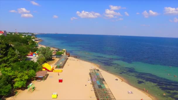 Vista aérea na costa da Crimeia — Vídeo de Stock