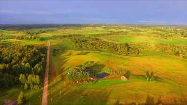 Drone uçuş ülke tarım alanları üzerinde