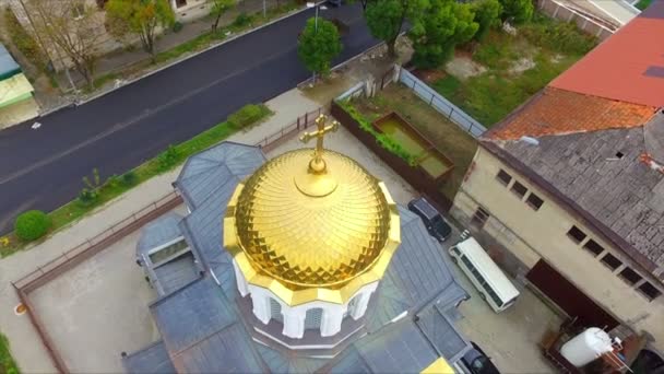 スフミに受胎告知の教会の空中写真 — ストック動画