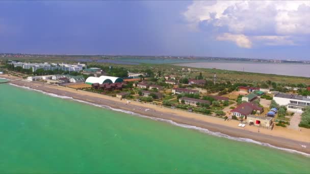 Vista aérea de la costa de Crimea — Vídeo de stock