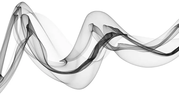 煙のような黒い波の 3 d イラストレーション — ストック写真