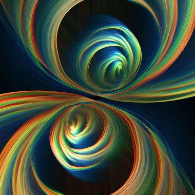 renkli soyut fraktal illüstrasyon