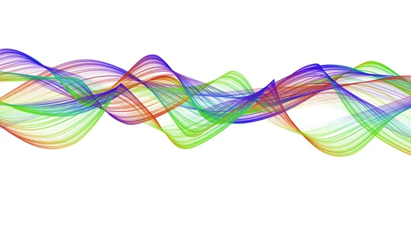 Ilustración 3D de ondas de colores parecen humo —  Fotos de Stock