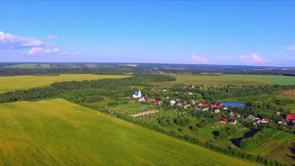 Létání zemědělskou půdu — Stock video