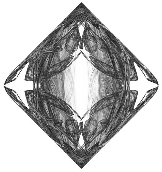 Illustration fractale abstraite monochrome — Photo