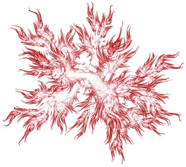 renkli soyut fraktal illüstrasyon