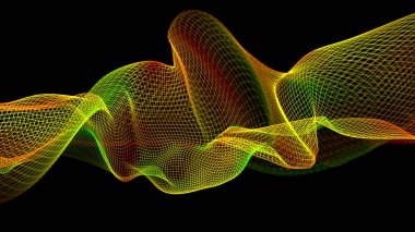 3D soyut dalga yapısı bilimsel arka plan resmi