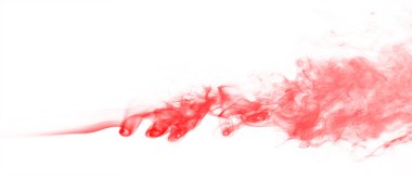 Renkli fantezi beyaz arka plan üzerinde duman