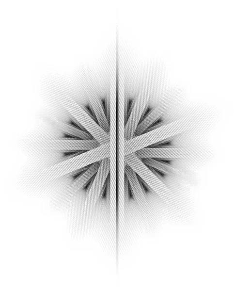 Monochroom abstract fractal illustratie — Stockfoto