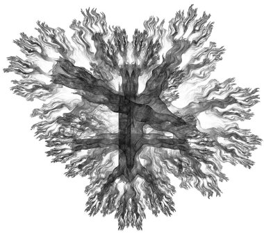 renkli soyut fraktal illüstrasyon