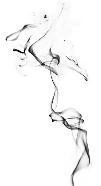Siyah fantezi beyaz arka plan üzerinde duman — Stok fotoğraf