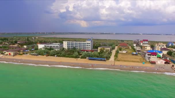 Vista aérea de la costa de Crimea — Vídeo de stock