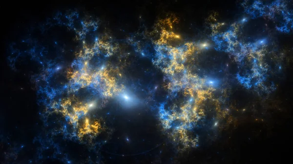 Αφηρημένη φράκταλ απεικόνιση μοιάζει με γαλαξίες — Φωτογραφία Αρχείου
