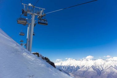 Kayak Merkezi Gorki Gorod dağlardan kış sahne en iyi görünümü