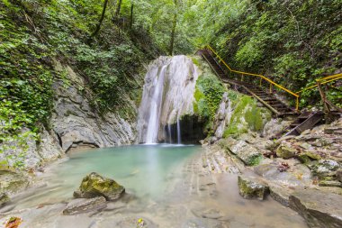 dağ orman içinde güzel şelale