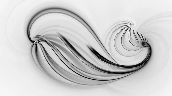 Monochrome abstract fractal illustration — Stock Photo, Image