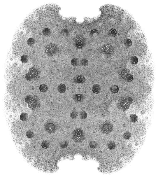 Monochroom abstract fractal illustratie — Stockfoto