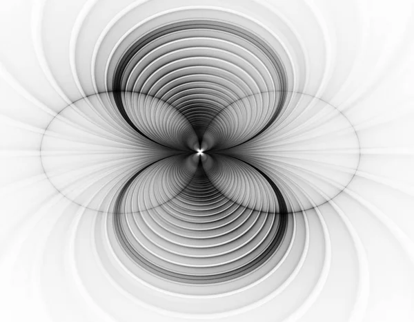 Monochroom abstract fractal illustratie — Stockfoto