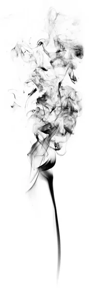 Καπνού σε άσπρο φόντο μαύρο φαντασίας — Φωτογραφία Αρχείου