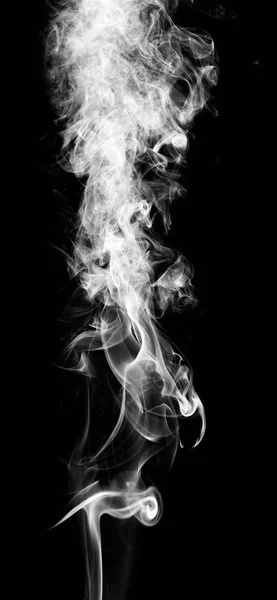 White fantasy smoke on black background — Stock Photo, Image