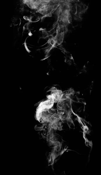 Hvid fantasy røg på sort baggrund - Stock-foto