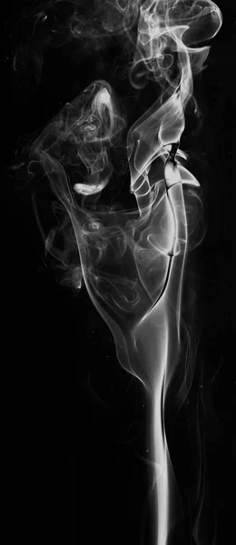Biały dym na czarnym tle fantasy — Zdjęcie stockowe