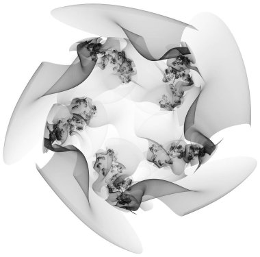 Tek renkli soyut fraktal illüstrasyon